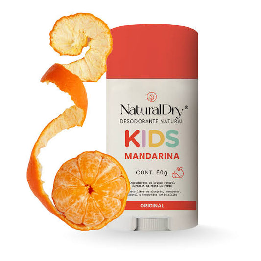 3 PZA Desodorante Mandarina Kids Natural Dry