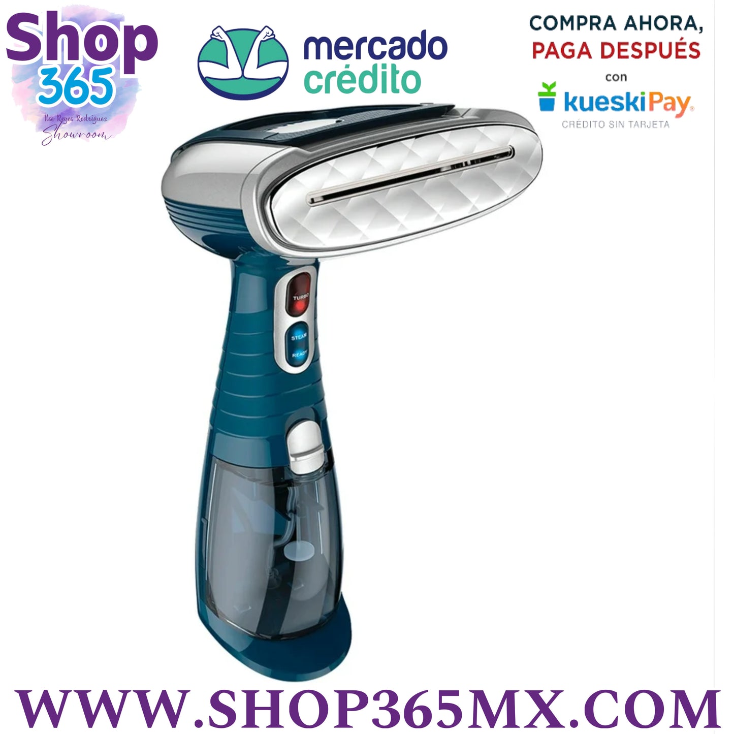 Conair Vapor de Ropa Portátil para Ropa, Turbo ExtremeSteam 1550W, Diseño Portátil de Mano