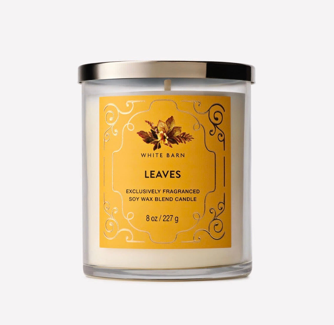 White Barn Leaves – Vela Aromática de 1 Mecha 227 g | Bath & Body Works