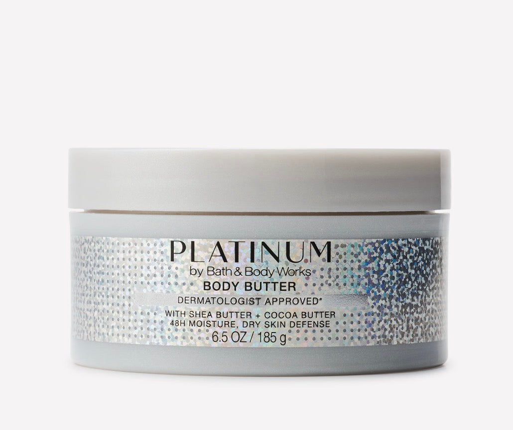 Bath & Body Works Platinum Body Butter 185 g | Manteca Corporal Hidratante 48H