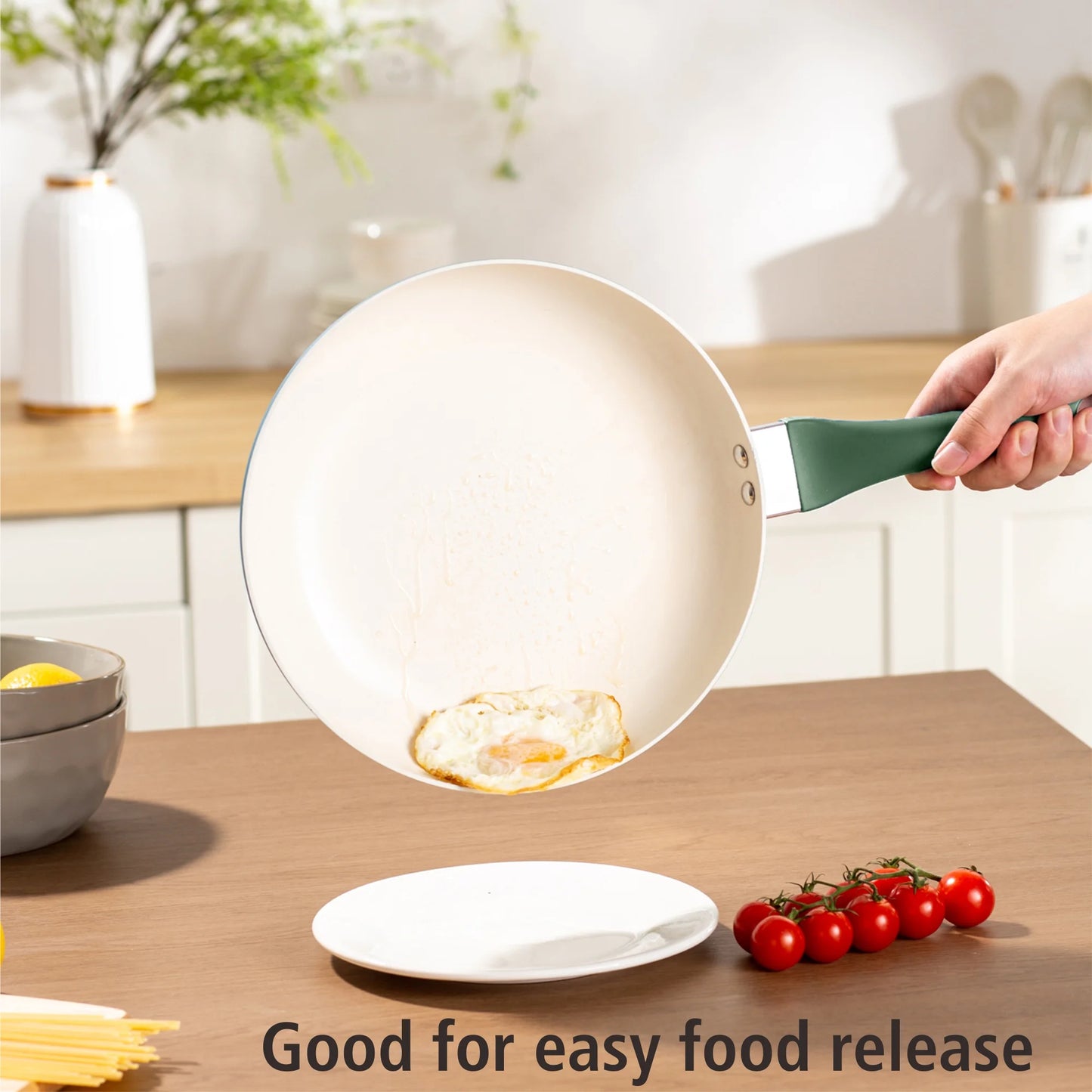 Mainstays Batería de Cocina de Aluminio Cerámico 12 Piezas Verde Antiadherente