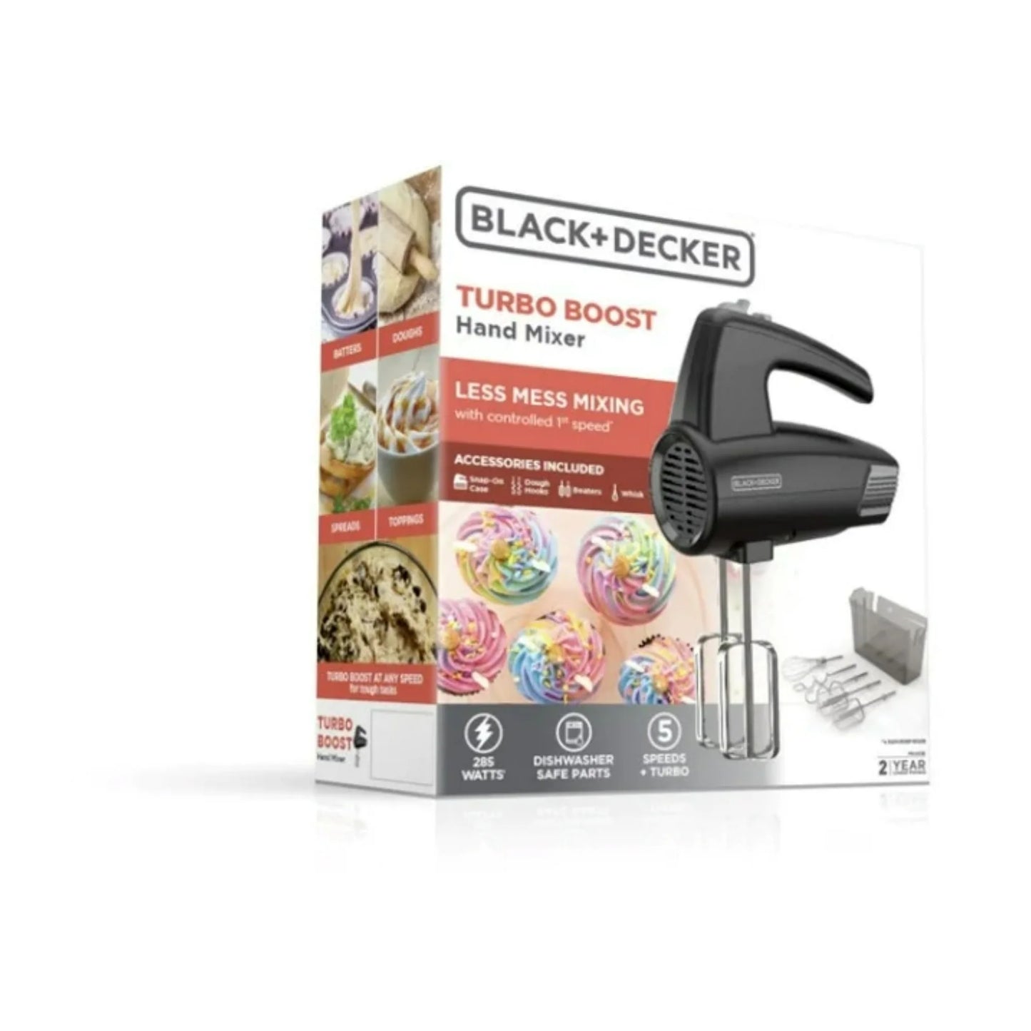 BLACK+DECKER Batidora de Mano de 5 Velocidades, Negra, MX410B