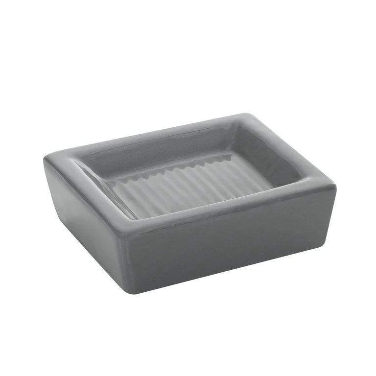 Mainstays Juego de Accesorios de Baño y Cortina de Ducha de Poliéster/cerámica de 17 Piezas, Gris