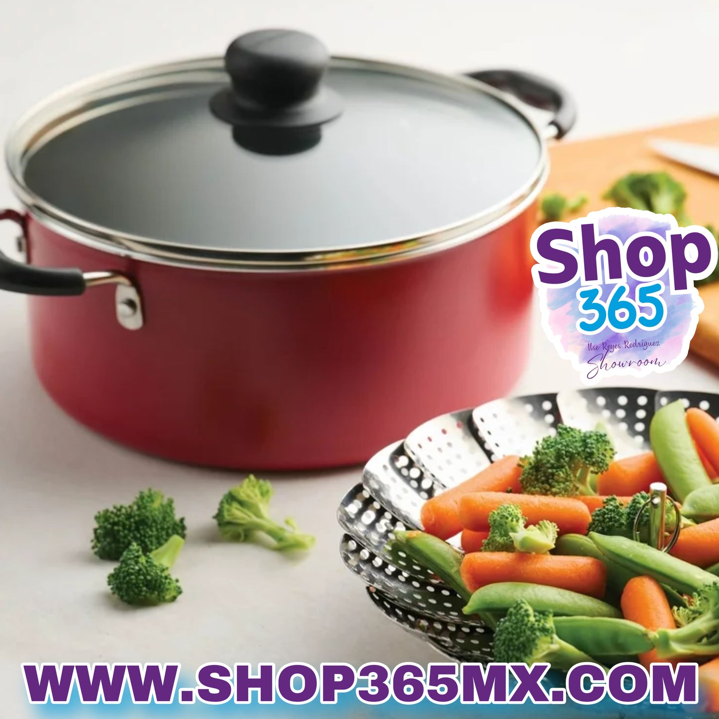 Juego de utensilios de cocina antiadherentes Tramontina Primaware de 18 piezas, rojo