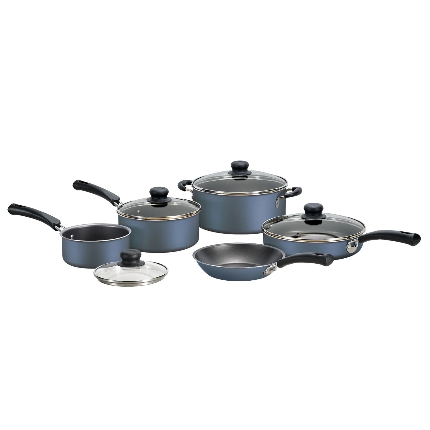 Tramontina Batería de Cocina Antiadherente 9 Piezas Azul