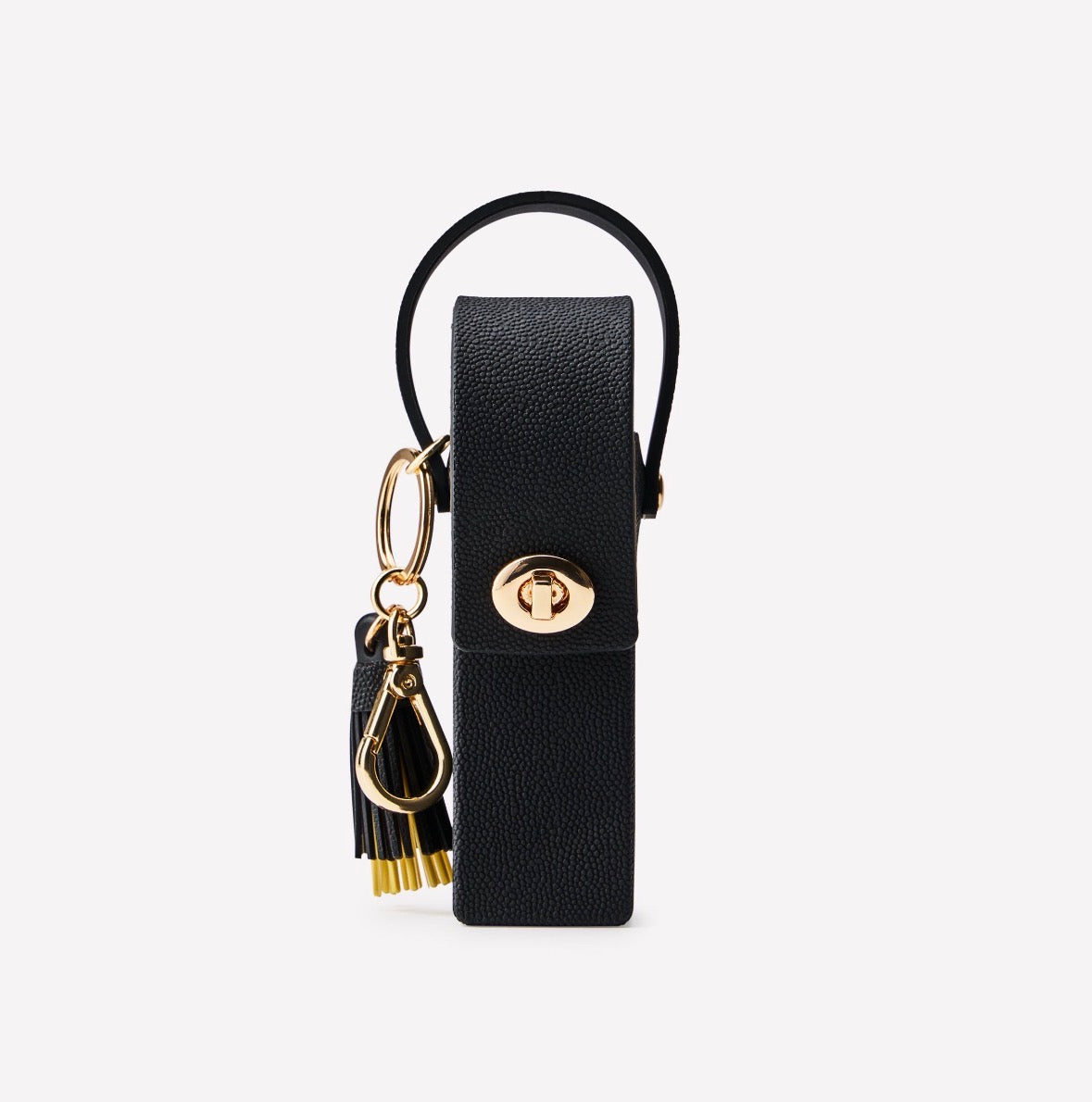 🖤 Porta PocketBac Negro con Asa y Borla – Elegante y Práctico