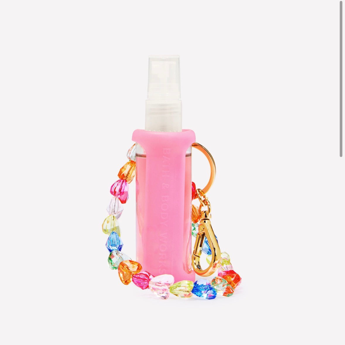 Bath & Body Works Porta Spray Antibacterial Rosa con Correa de Cristales – Llavero Holder 💖✨