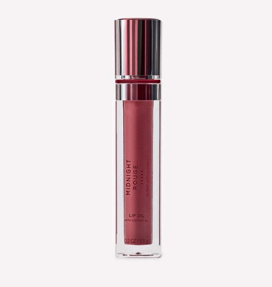 Bath & Body Works Midnight Rouge Lip Oil – Aceite Hidratante para Labios con Coco 5.8 g