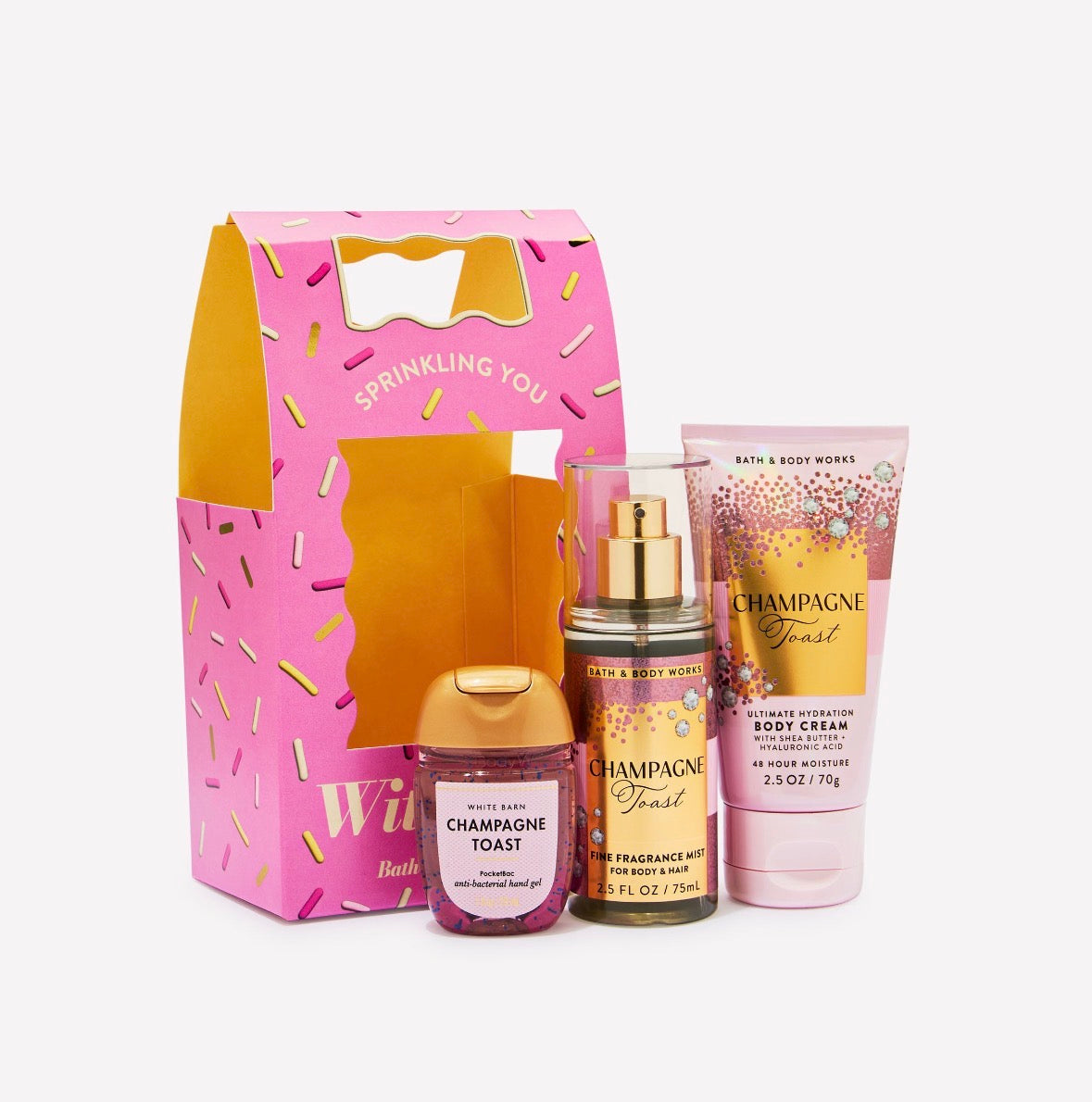 🥂 Bath & Body Works Champagne Toast Mini Gift Set – 3 Piezas