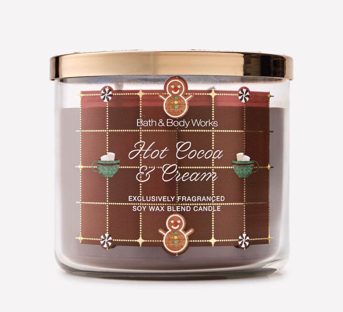 Vela Bath & Body Works Hot Cocoa & Cream 3 Mechas 411 g | Chocolate y Malvavisco