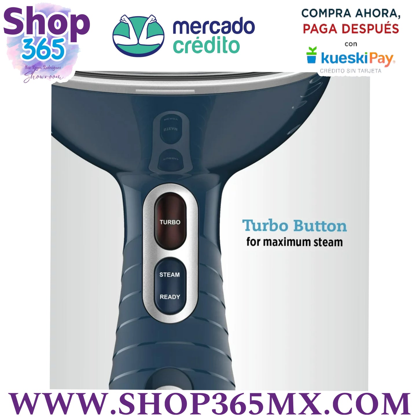 Conair Vapor de Ropa Portátil para Ropa, Turbo ExtremeSteam 1550W, Diseño Portátil de Mano