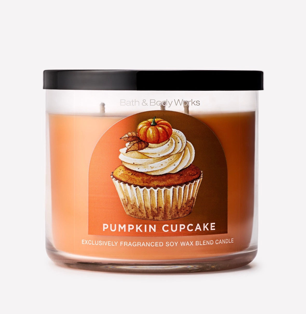 Vela Pumpkin Cupcake 3 Mechas – Bath & Body Works 411 g