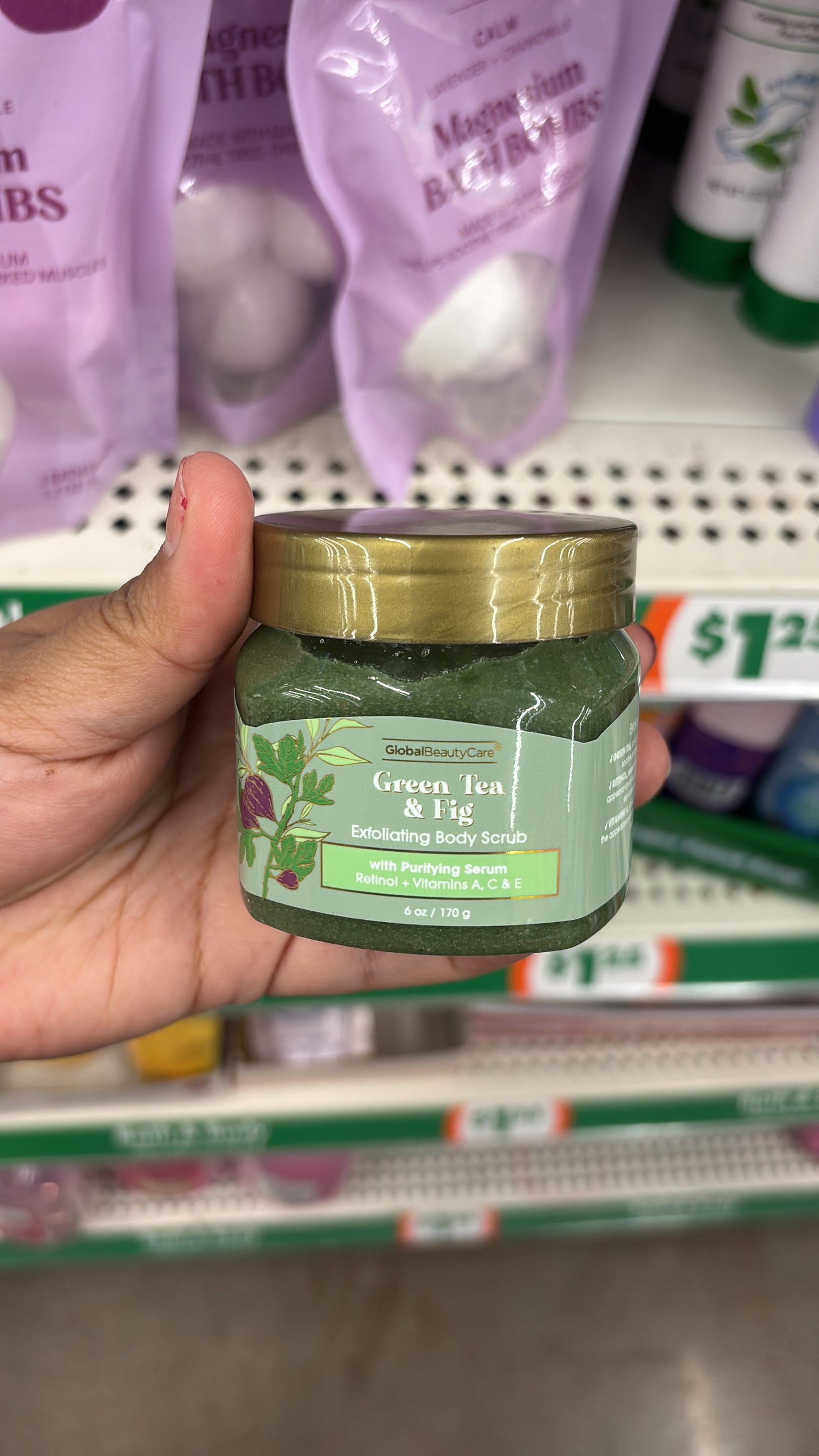 Green tea & fig exfoliating body sccrub
