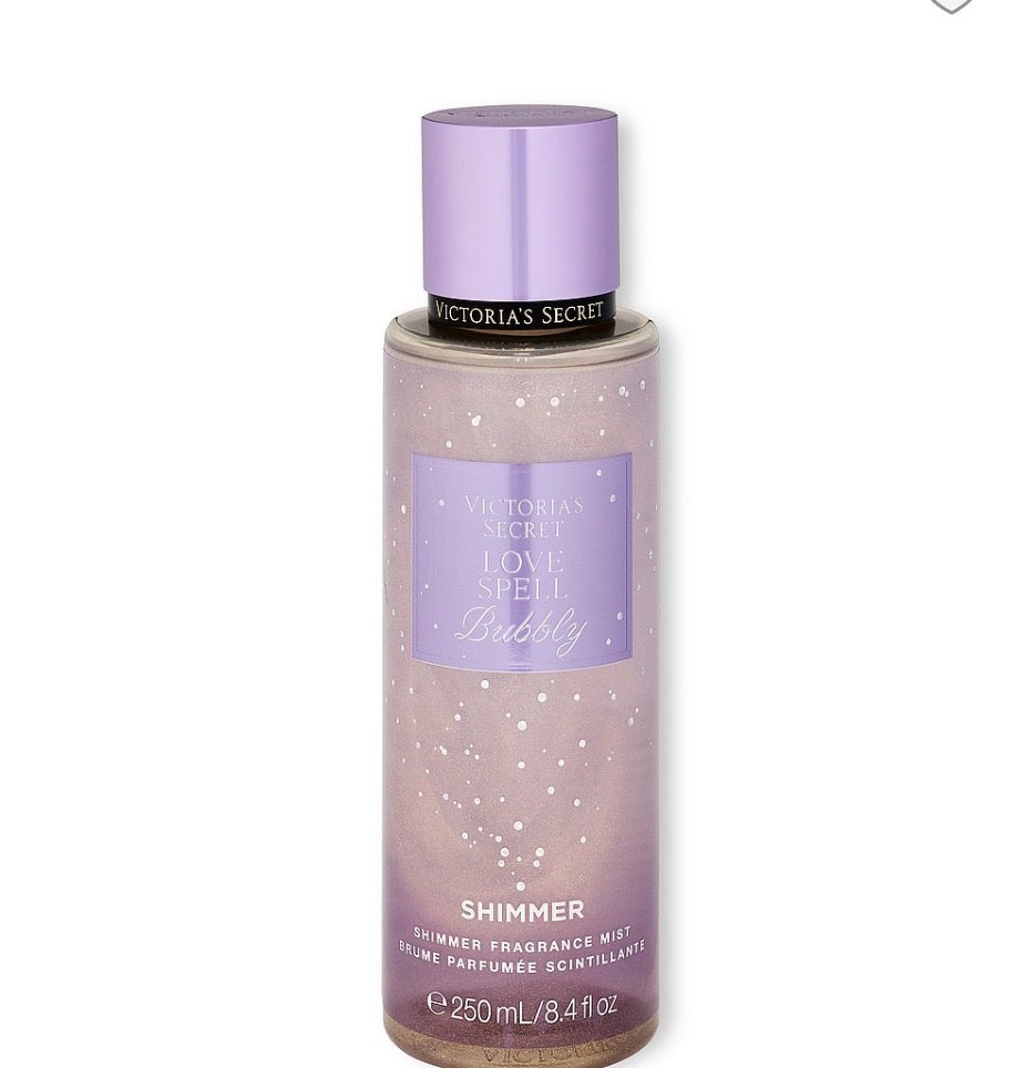 Victoria's Secret Love Spell Bubbly Shimmer Fragrance Mist 250 ml – Spray Corporal con Brillos