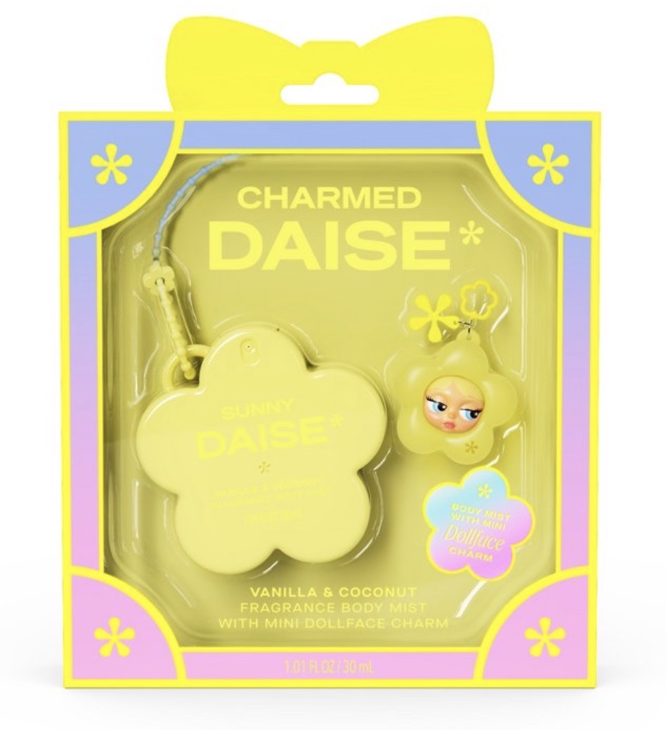 🌼 Charmed Daise – Sunny Daise Vanilla & Coconut Body Mist + Mini Dollface Charm | 30 ml