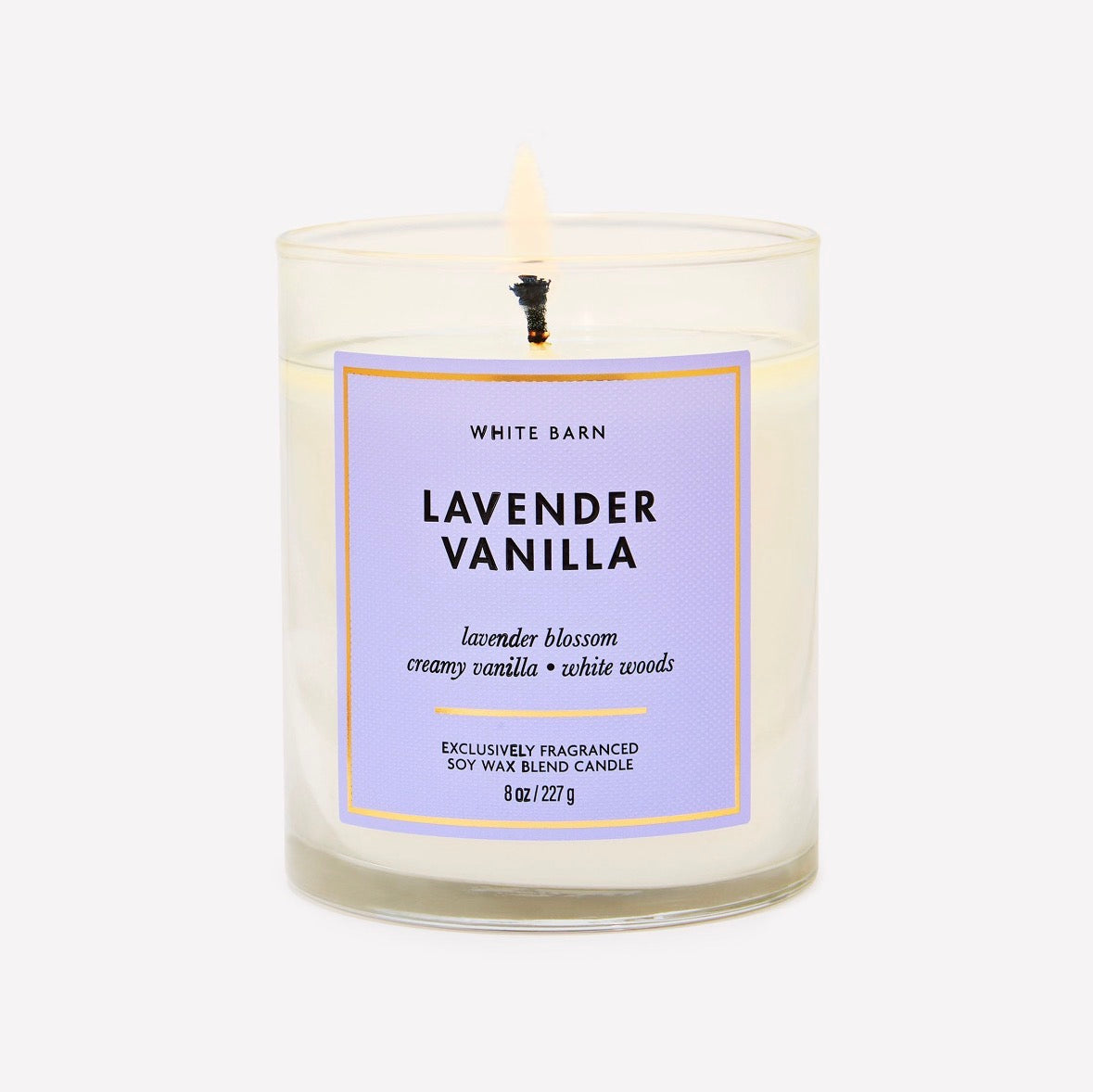 Vela Bath & Body Works White Barn Lavender Vanilla 1 Mecha 8 oz / 227 g
