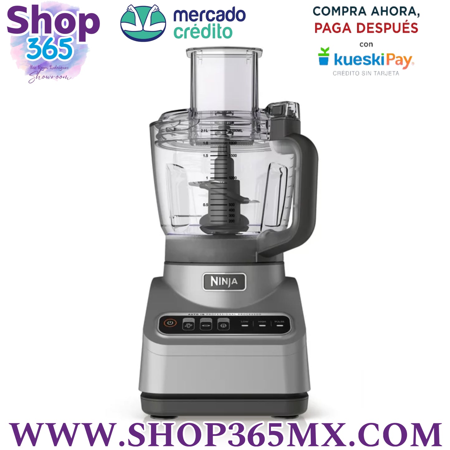 Ninja Procesador de Alimentos Profesional 850Vatios 9 Tazas Programas Preestablecidos Auto-iQ BN600