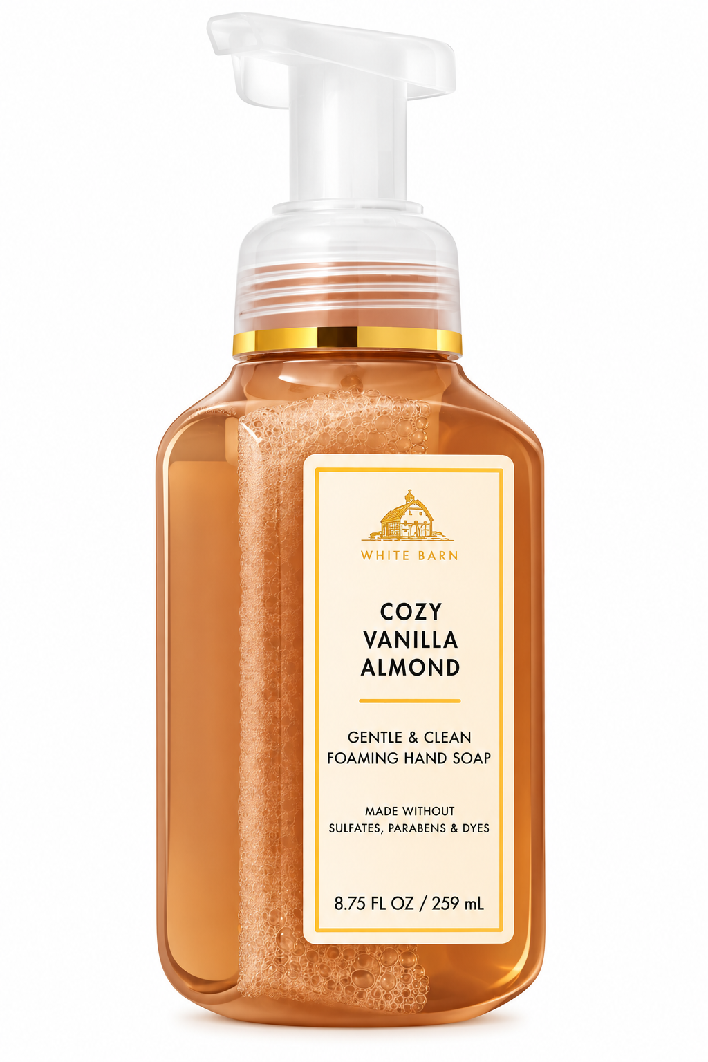 Jabón Espumoso Cozy Vanilla Almond White Barn Bath & Body Works 259 ml
