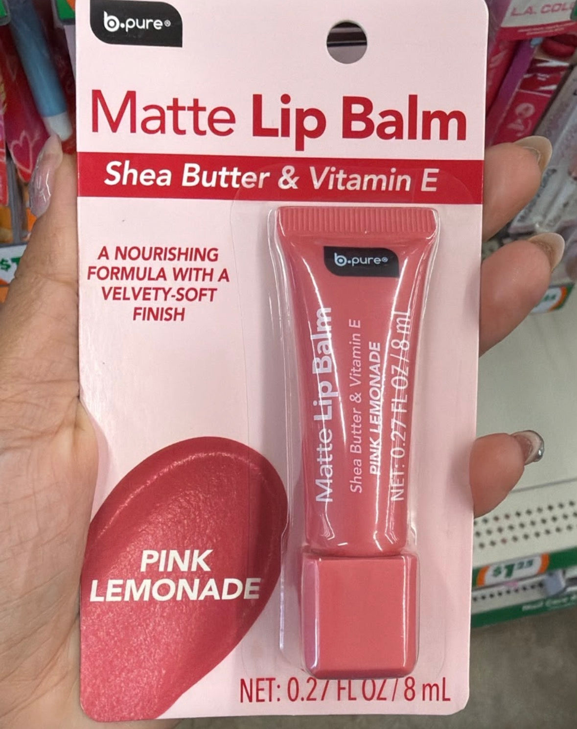 BPure Marte lip balm pink lemonade