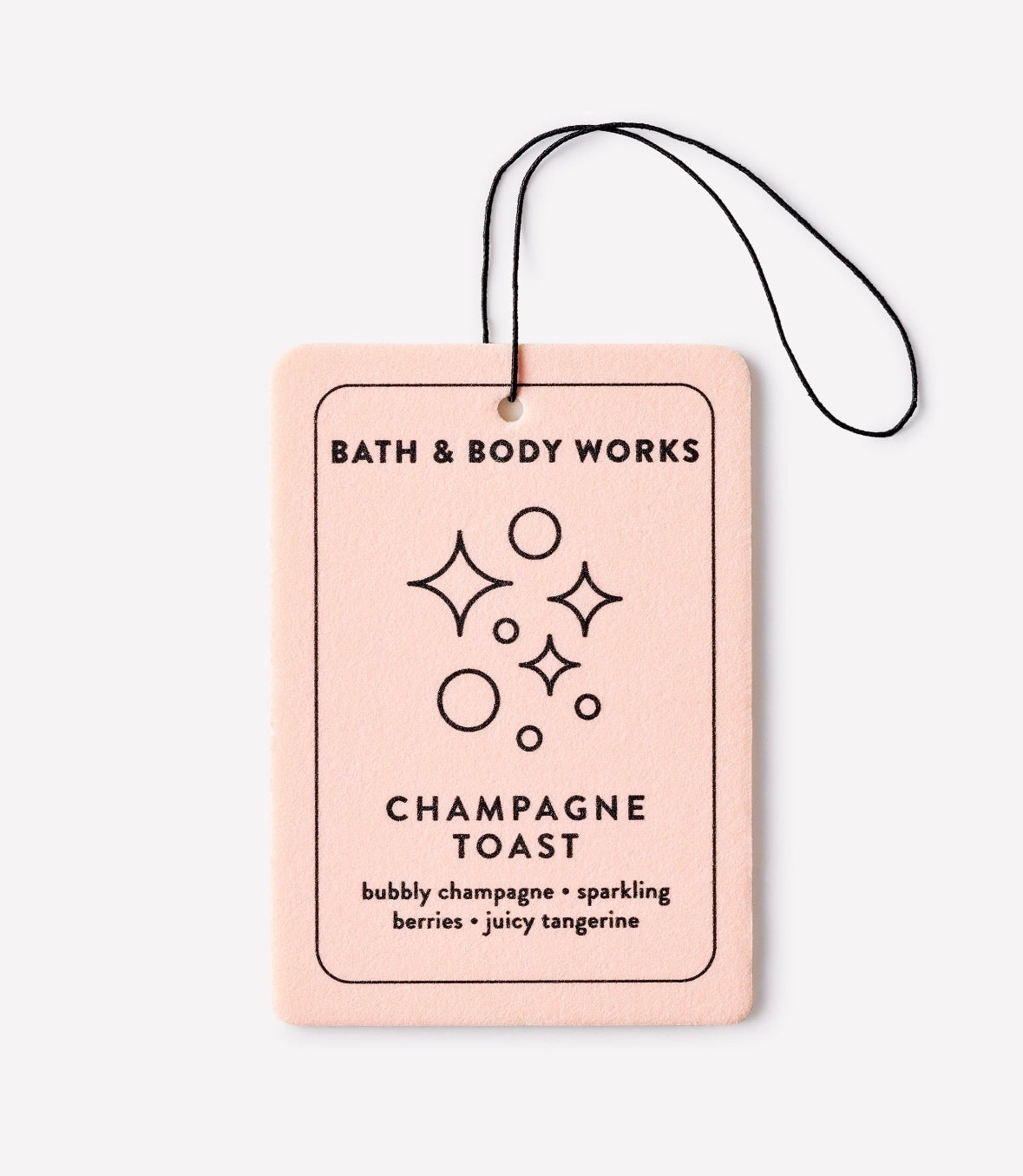 Aromatizante Colgante Champagne Toast Bath & Body Works – Tarjeta Perfumada