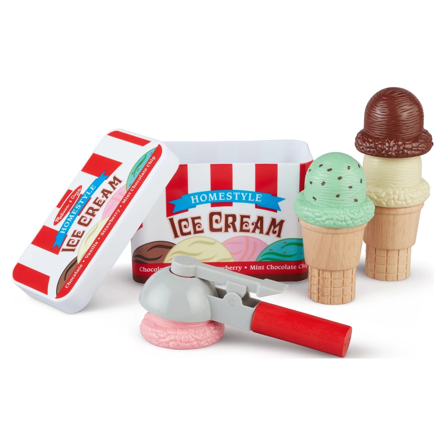 Melissa & Doug Scoop y Stack Set de Juego Magnético Ice Cream Cone, Materiales Multicolores -certificados Fsc