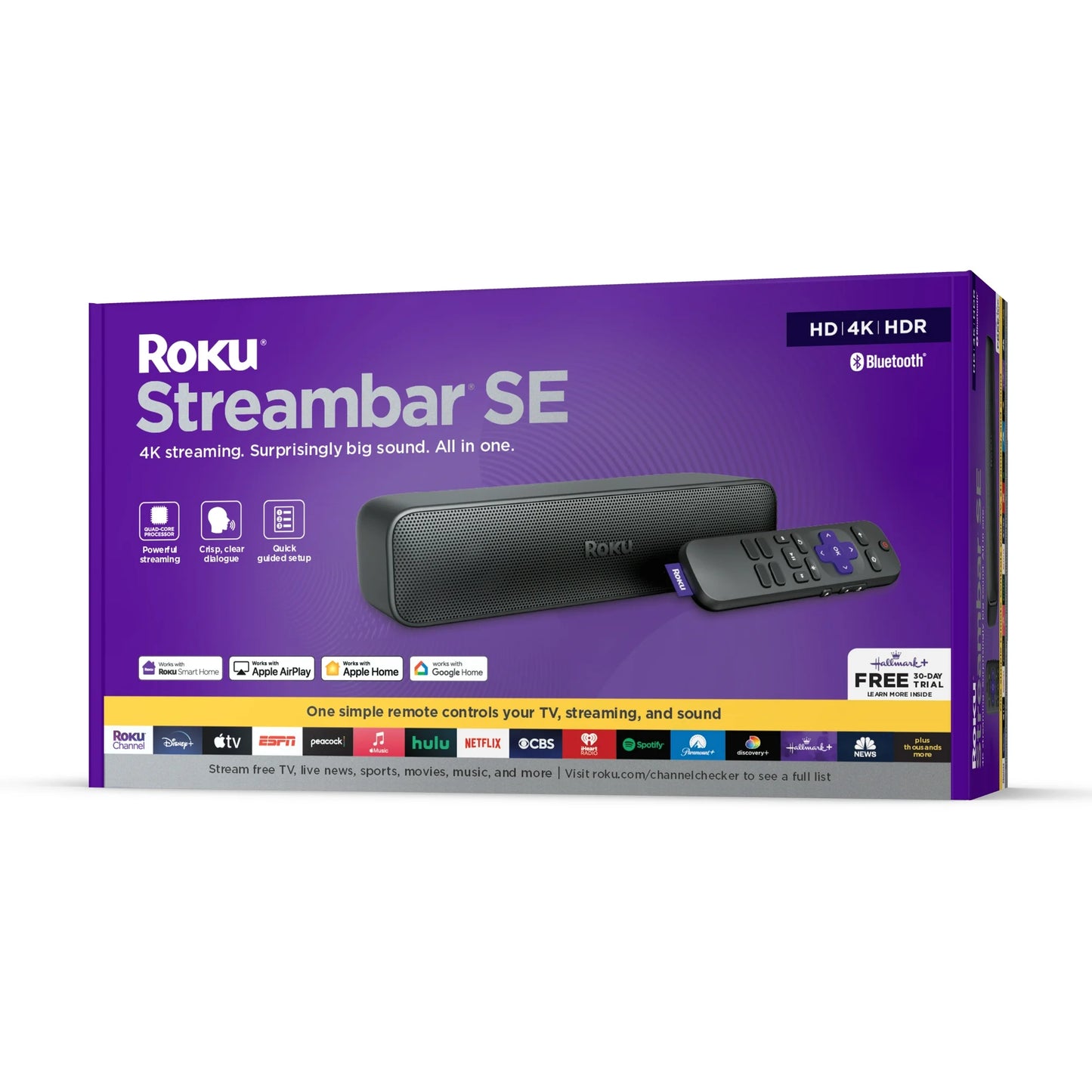 Roku Streambar SE: Barra de Sonido para TV 2 en 1 con Transmisión Integrada, Parlantes Premium y Claridad de Voz