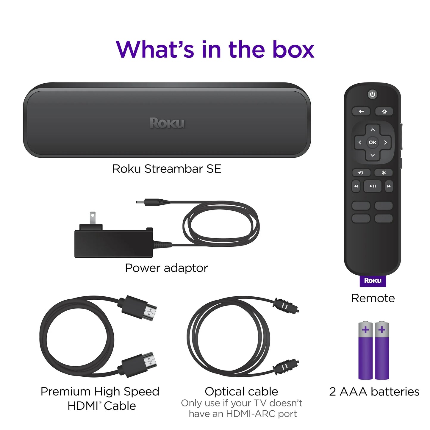Roku Streambar SE: Barra de Sonido para TV 2 en 1 con Transmisión Integrada, Parlantes Premium y Claridad de Voz