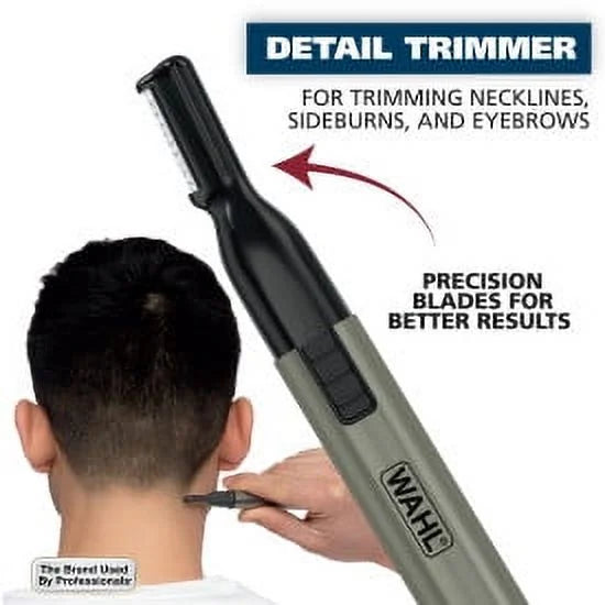 Wahl Recortadora de Pelo con Detalle Facial y Corporal con Batería de Litio Microgroomsman para Hombre 5640-1101