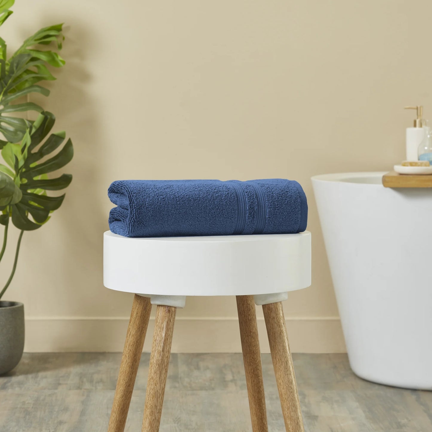 2 PZA Toalla de Baño Sólida 30" x 54" AZUL INDIGO
