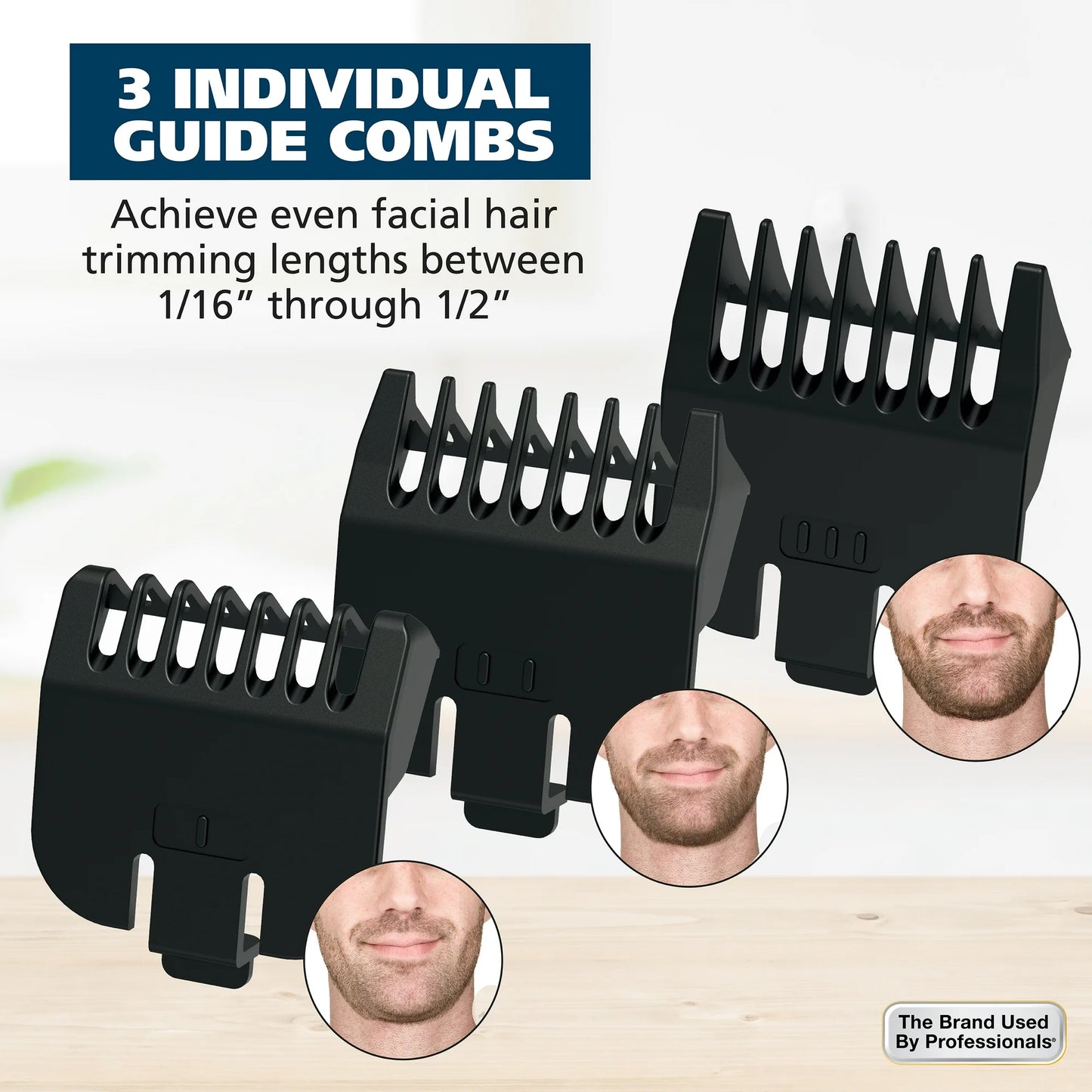 Wahl Barba Recargable Todo en uno, Bigote, Recortador de Detalles para Hombre, Negro, 05644
