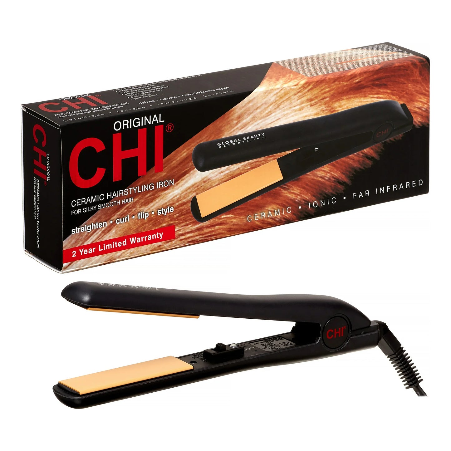Plancha de cerámica GF1001 de CHI para unisex, 1 pulgada