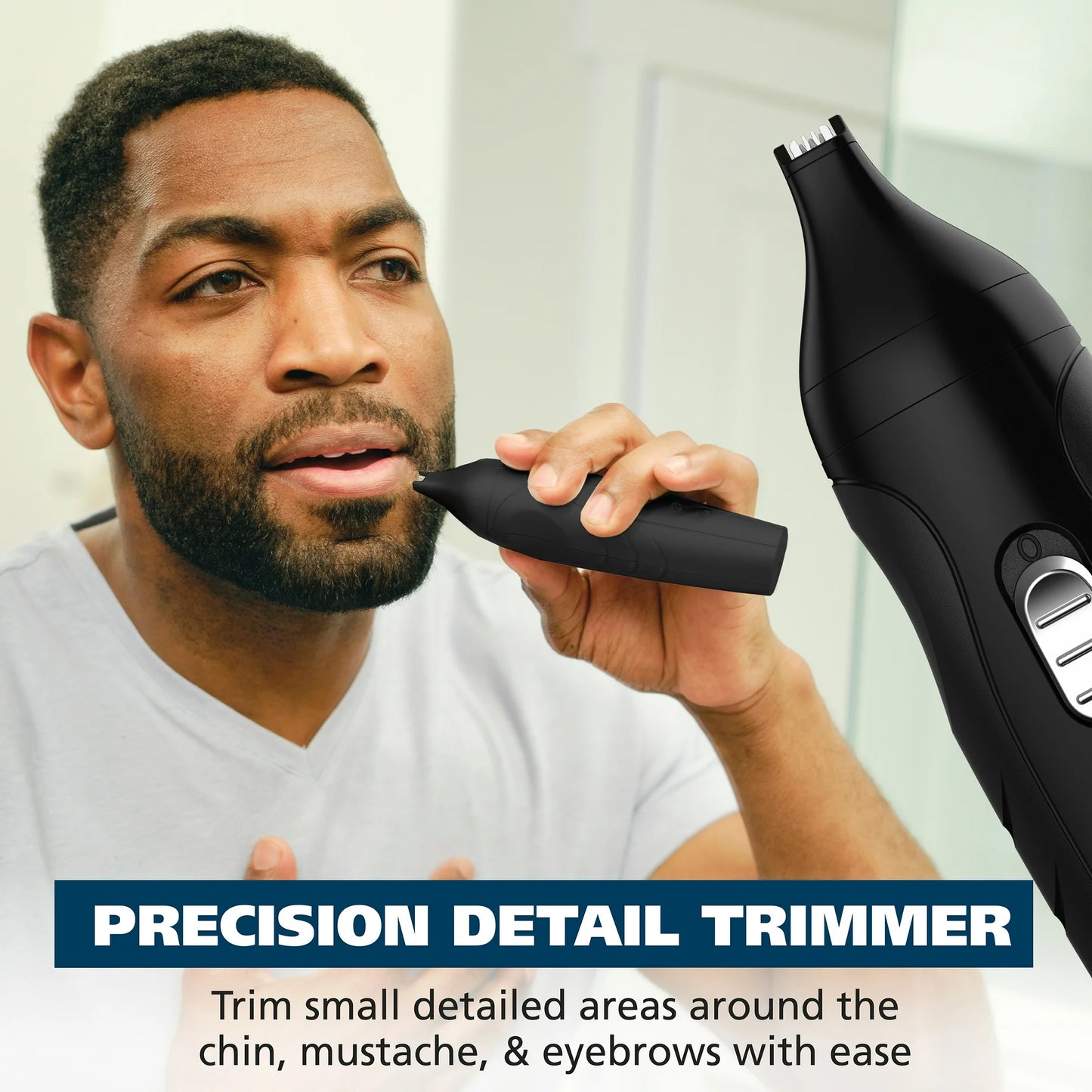 Wahl Barba Recargable Todo en uno, Bigote, Recortador de Detalles para Hombre, Negro, 05644