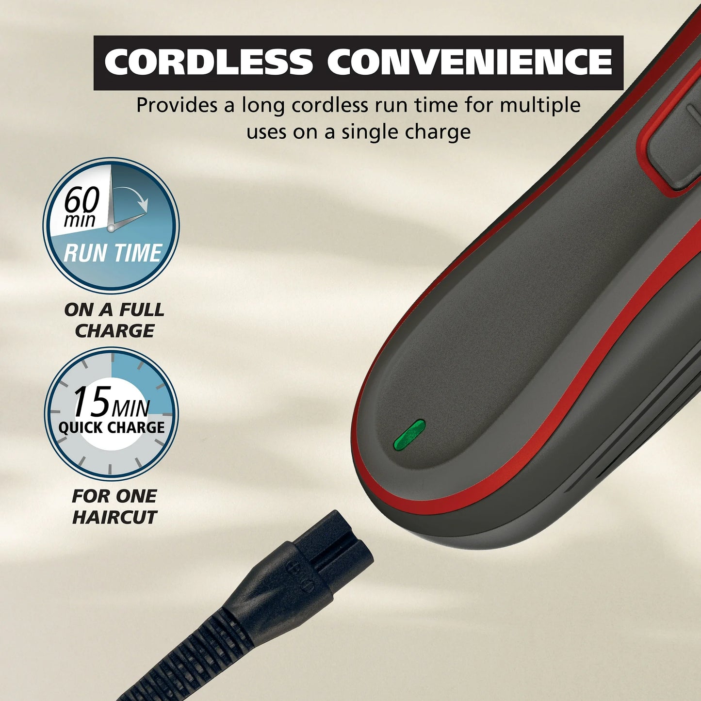 Wahl Inalámbrico Pro, Voltaje Mundial, Cortapelos Recargable para Hombre y Mujeres - 3023879