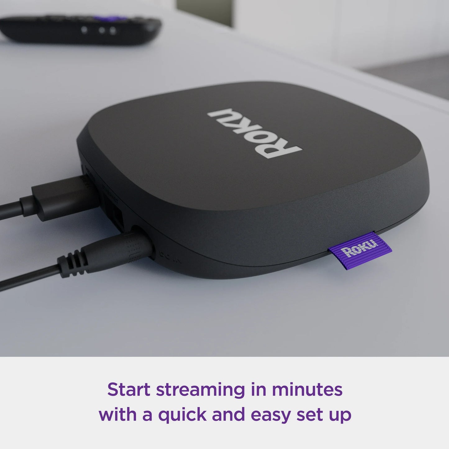 Roku Dispositivo de Transmisión Ultra LT 4K HDR Dolby Vision wifi de Doble Banda con Control Remoto por Voz Roku y Cable HDMI