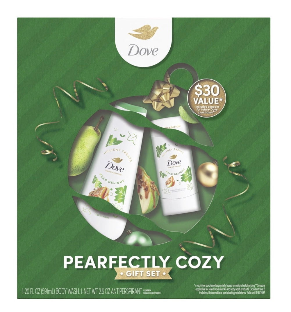Dove Pear Delight Set de Regalo Pearfectly Cozy con Body Wash y Antitranspirante