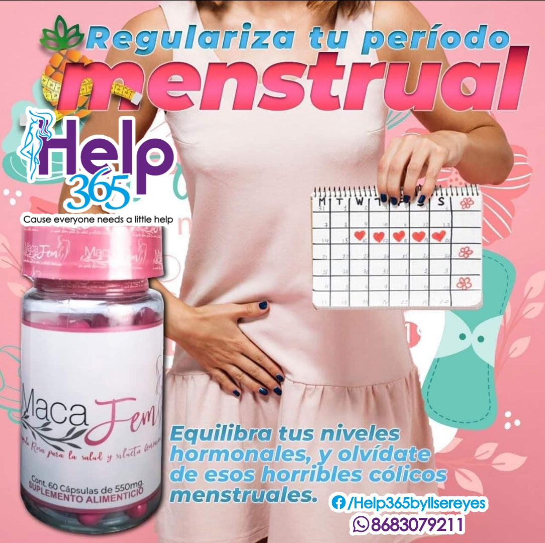 Macafem la capsula rosa para la salud y silueta femenina
