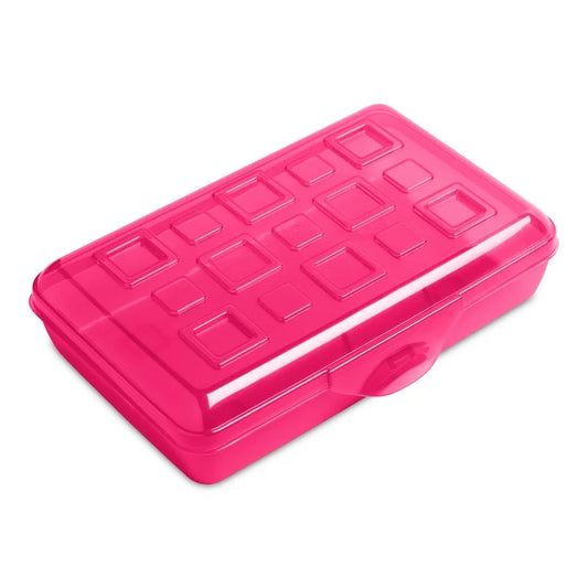 Sterilite Pequeña Caja de Plástico Pencil, Rosa Neón