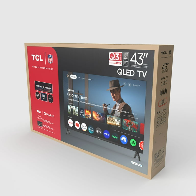 TCL 43" Serie Q31K 1080P FHD QLED Smart TV con Google TV – 43Q31K