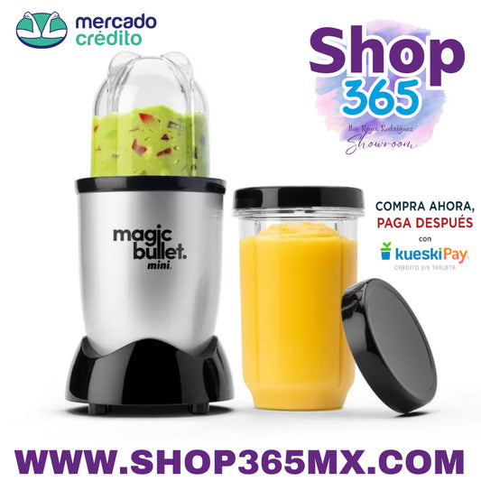 Magic Bullet® Mini 14 oz. Batidora personal compacta plateada/negra