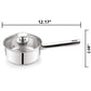 Mainstays Juego de Utensilios de Cocina y Sartenes de Acero Inoxidable Antiadherente de 10 Piezas