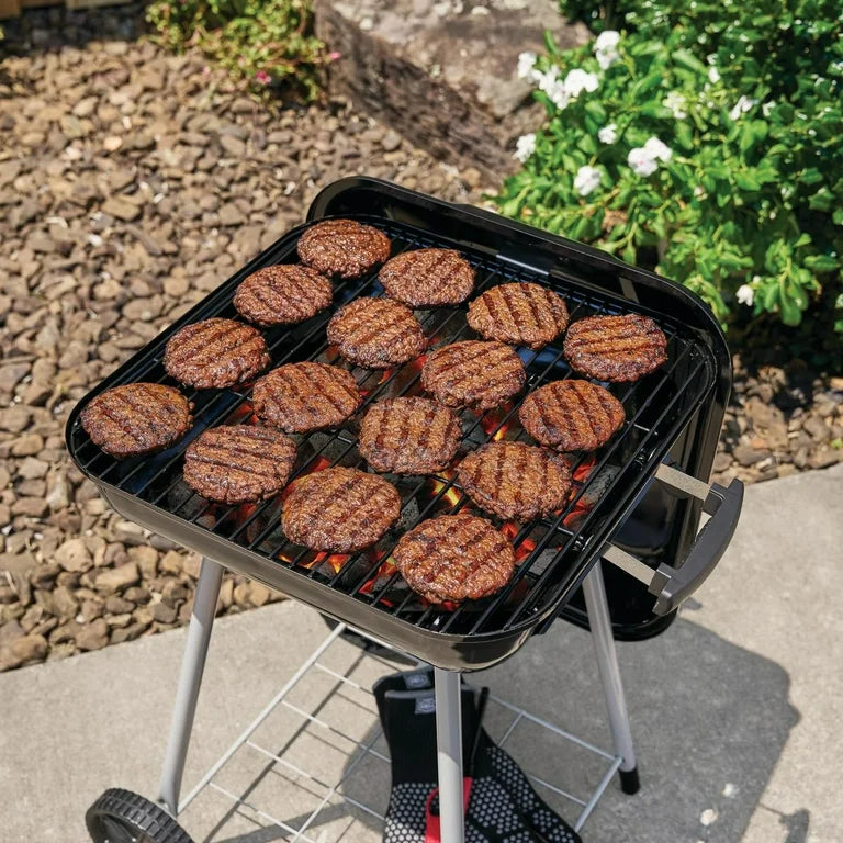 Expert Grill Parrilla de Carbón de 17.5 Pulgadas con Ruedas y Amortiguadores Ajustables