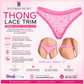 Victoria’s Secret Logo Print Lace Trim Thong – Tanga Rosa con Encaje