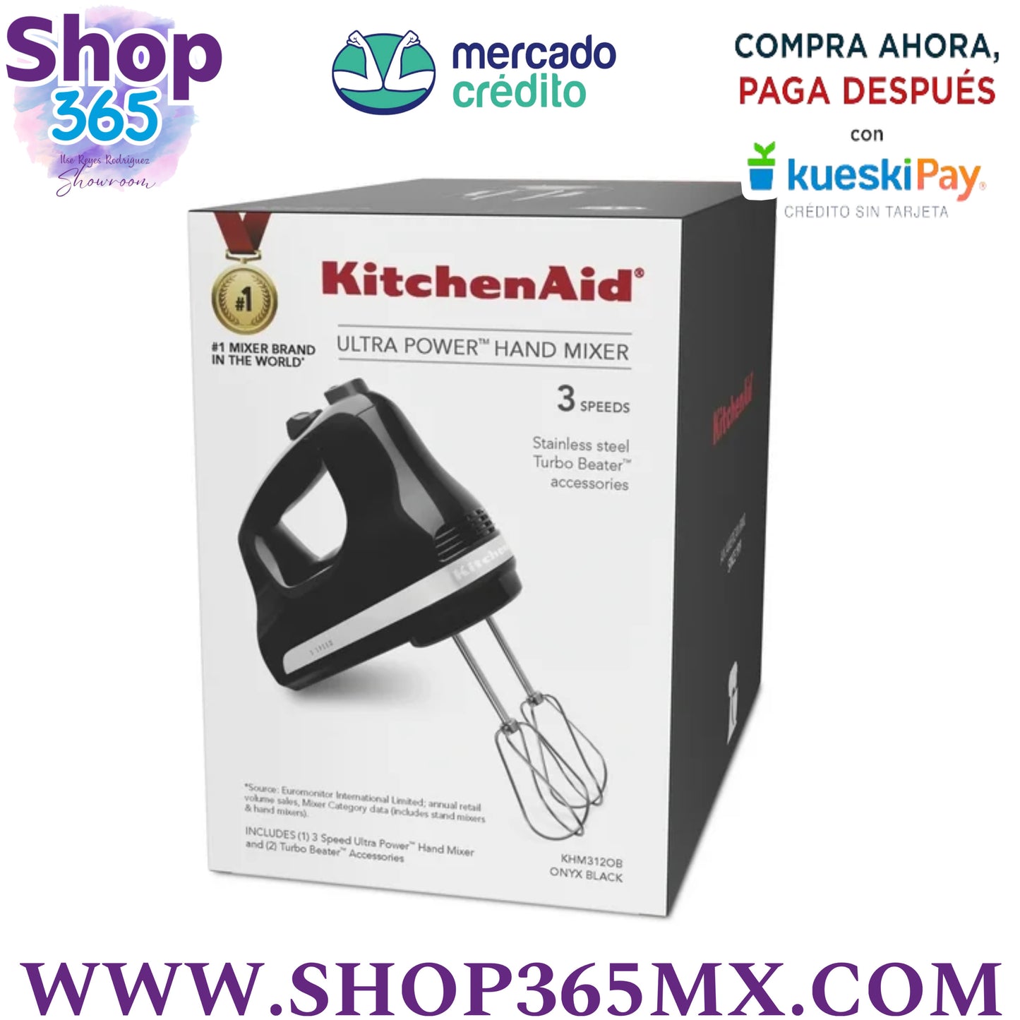 KitchenAid Batidora de Mano de 3 Velocidades - KHM312