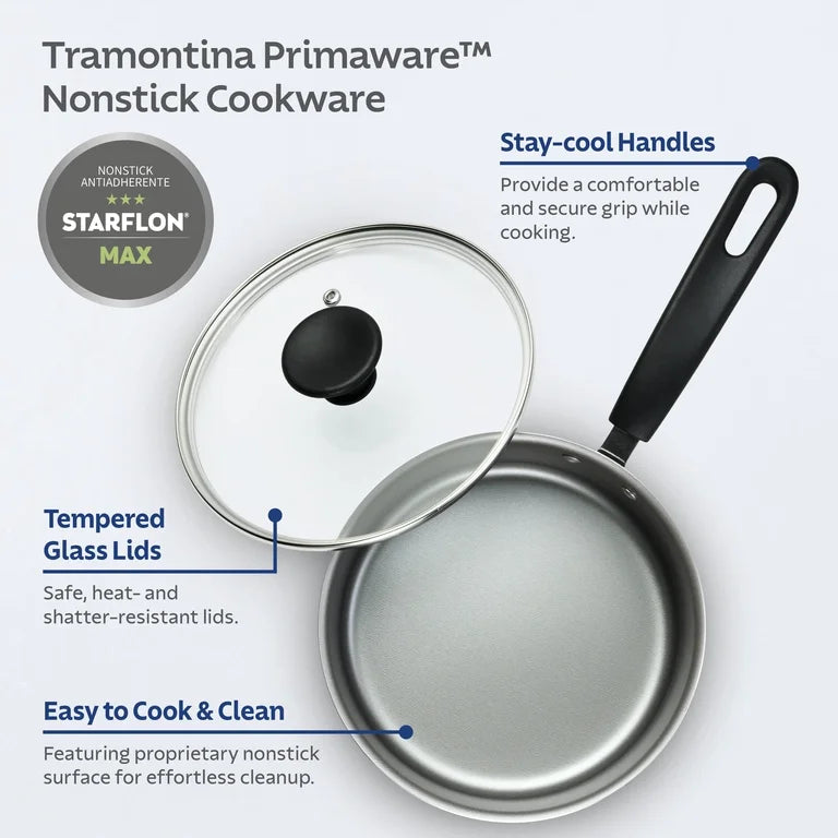Tramontina Primaware Juego de Sartenes Antiadherentes de 2 Piezas, Asfalto de 9.5 Pulgadas y 11 Pulgadas