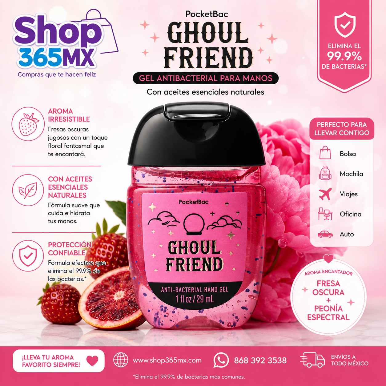 Gel Antibacterial Ghoul Friend PocketBac Bath & Body Works 29 ml