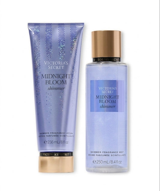 Set Victoria's Secret: Midnight Bloom Shimmer– La Magia de la Noche en tu Piel