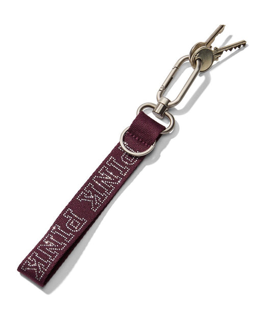 PINK Victoria’s Secret Wristlet Strap Keychain Wild Rose con Logo Bling