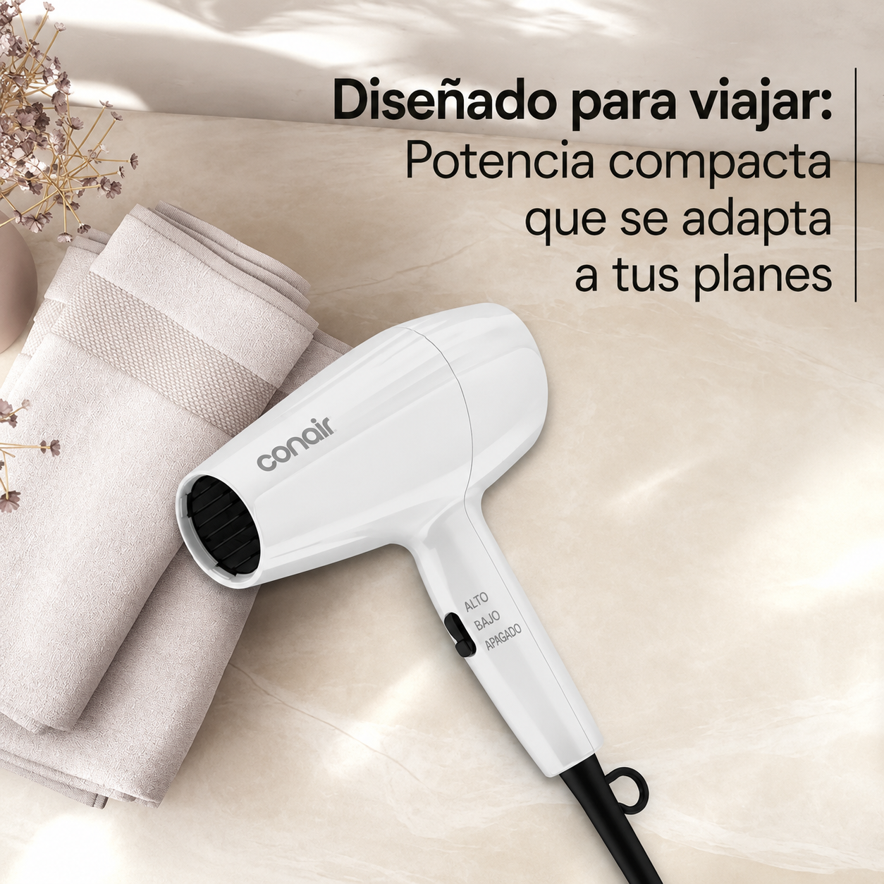 Conair Secador Mid-Size de 1875 Vatios para un Secado y Peinado Potentes