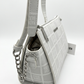 STEVE MADDEN BLEXI TOP ZIP CROSSBODY WHITE/SILVER