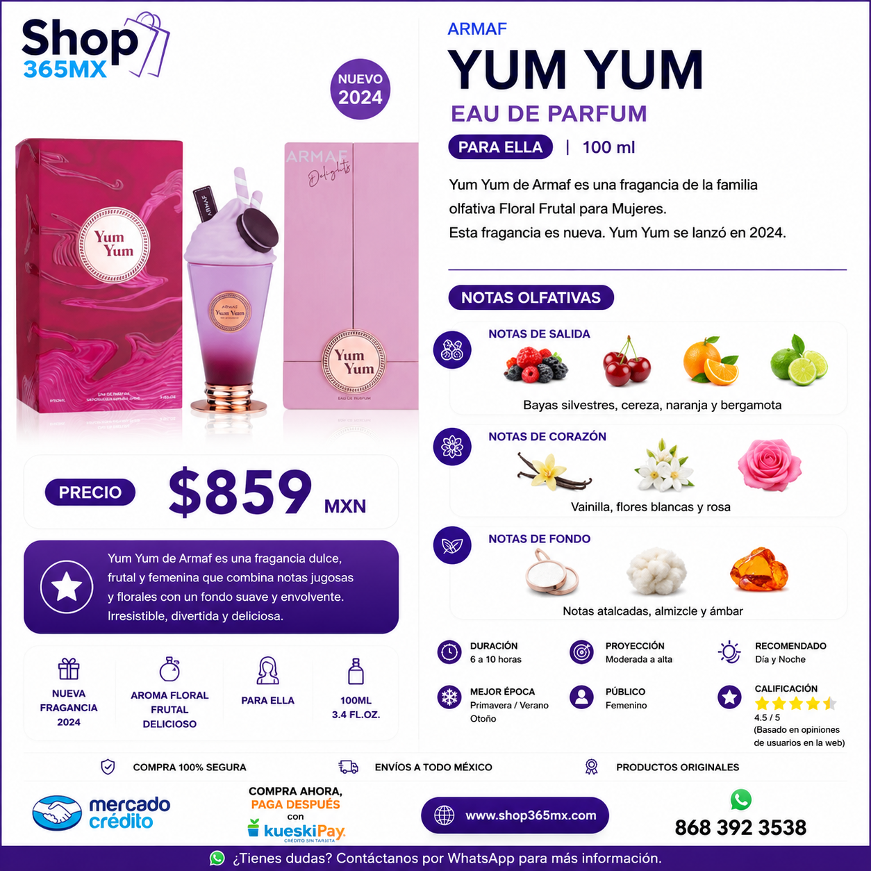 ARMAF DELIGHTS Yum Yum EDP M 100ML